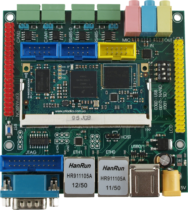 EV-iMX287-SODIMM, совместное использование с EV-iMX287-SODIMM-MB