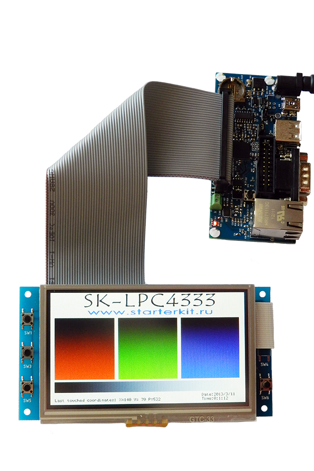 SK-LPC4333, подключение SK-WF43BTIBED0TP-Plug SK-LPC4333, подключение SK-WF43BTIBED0TP-Plug